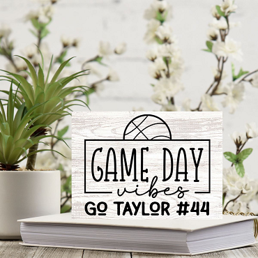 Personalized Basketball Game Day Vibes Sign